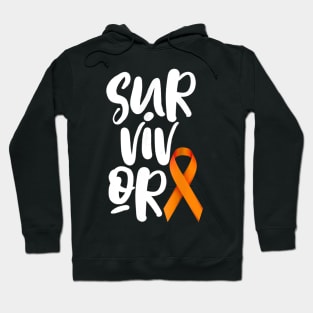 Leukemia Cancer Survivor Shirt Orange Ribbon Kidney Hoodie